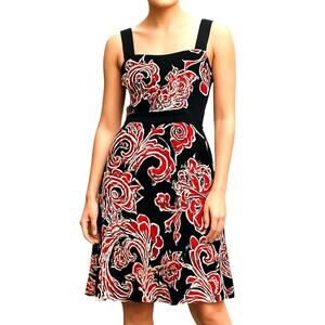 Speckless Small Women's Sleeveless Black Red Maxi BOHO Sun Dress Miss Size 4 6 S